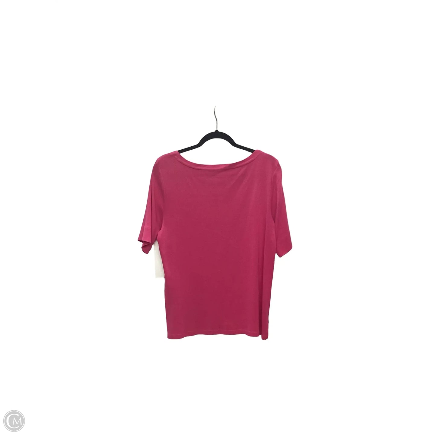 Blouse Short Sleeve By Chicos In Pink, Size: M
