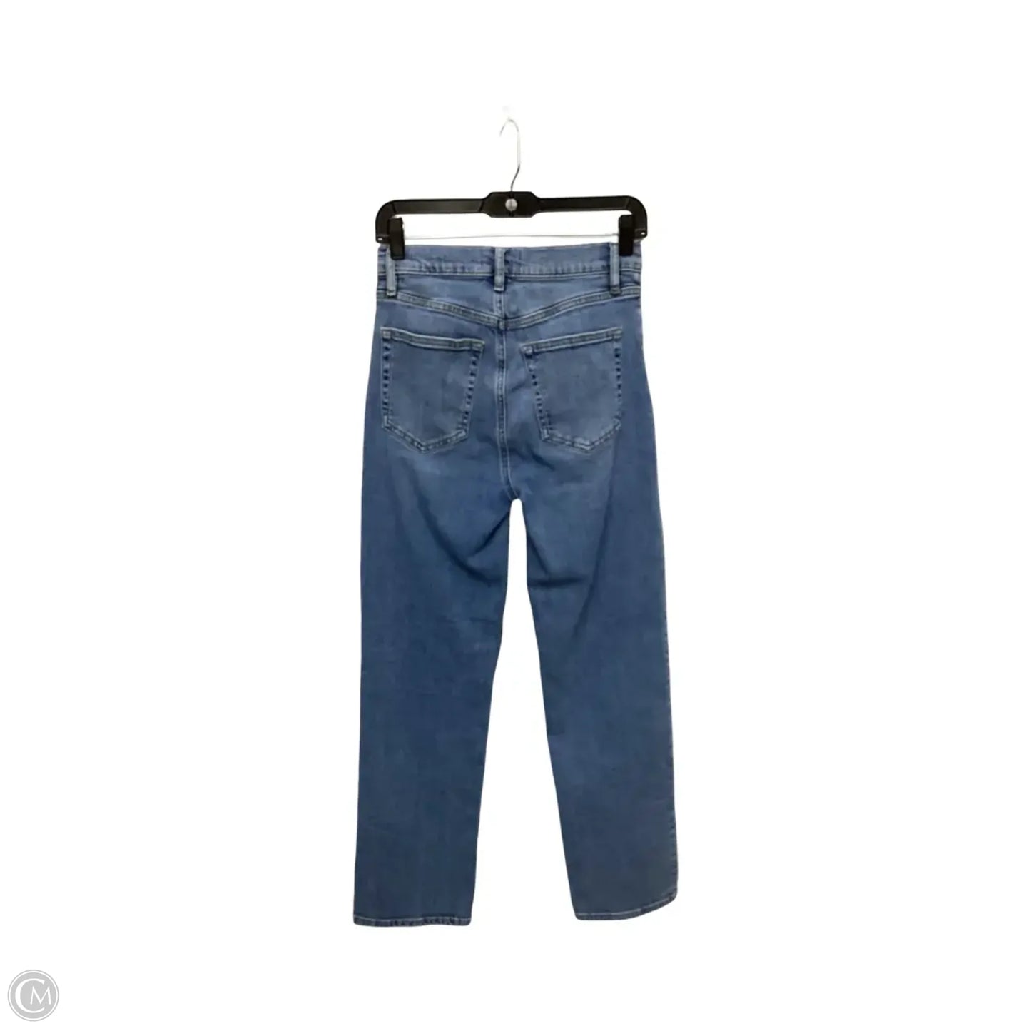 Jeans Straight By Frame In Blue Denim, Size: 4
