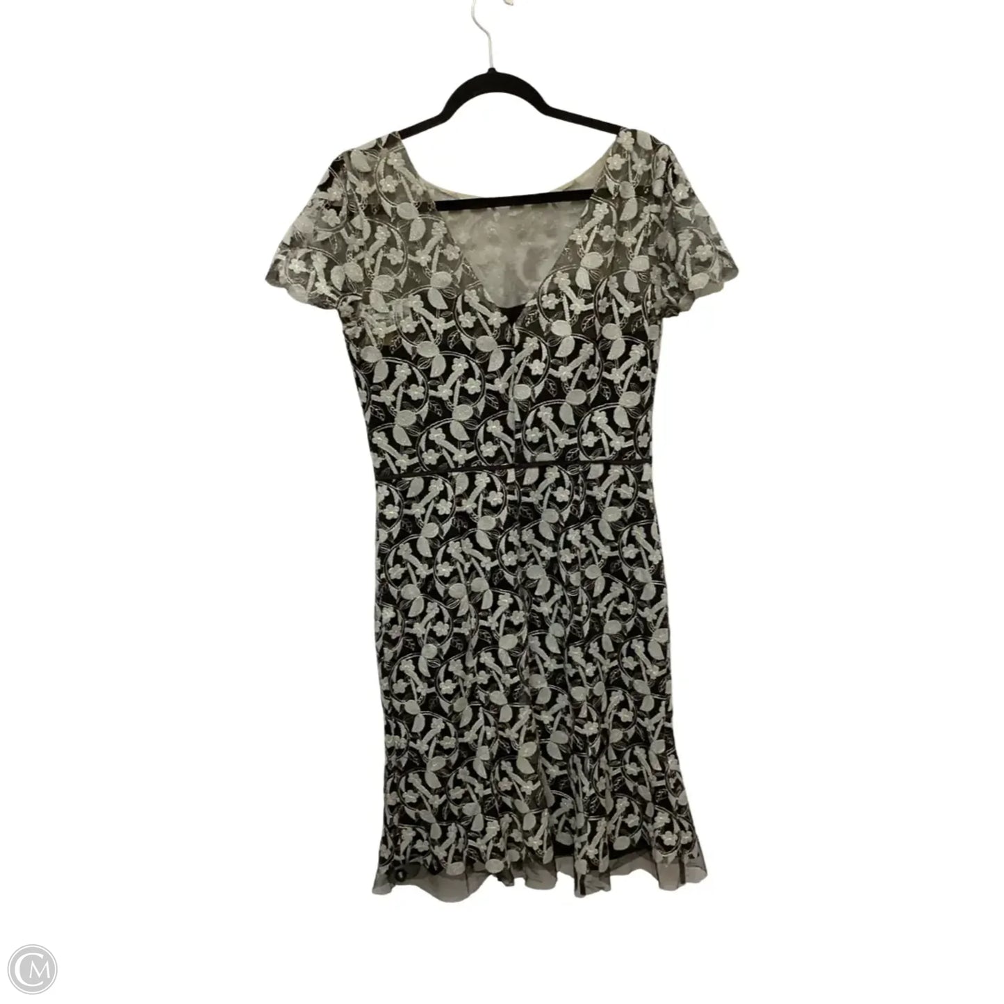 Designer Dress Casual Short By Js Collections In Floral Print, Size: 8