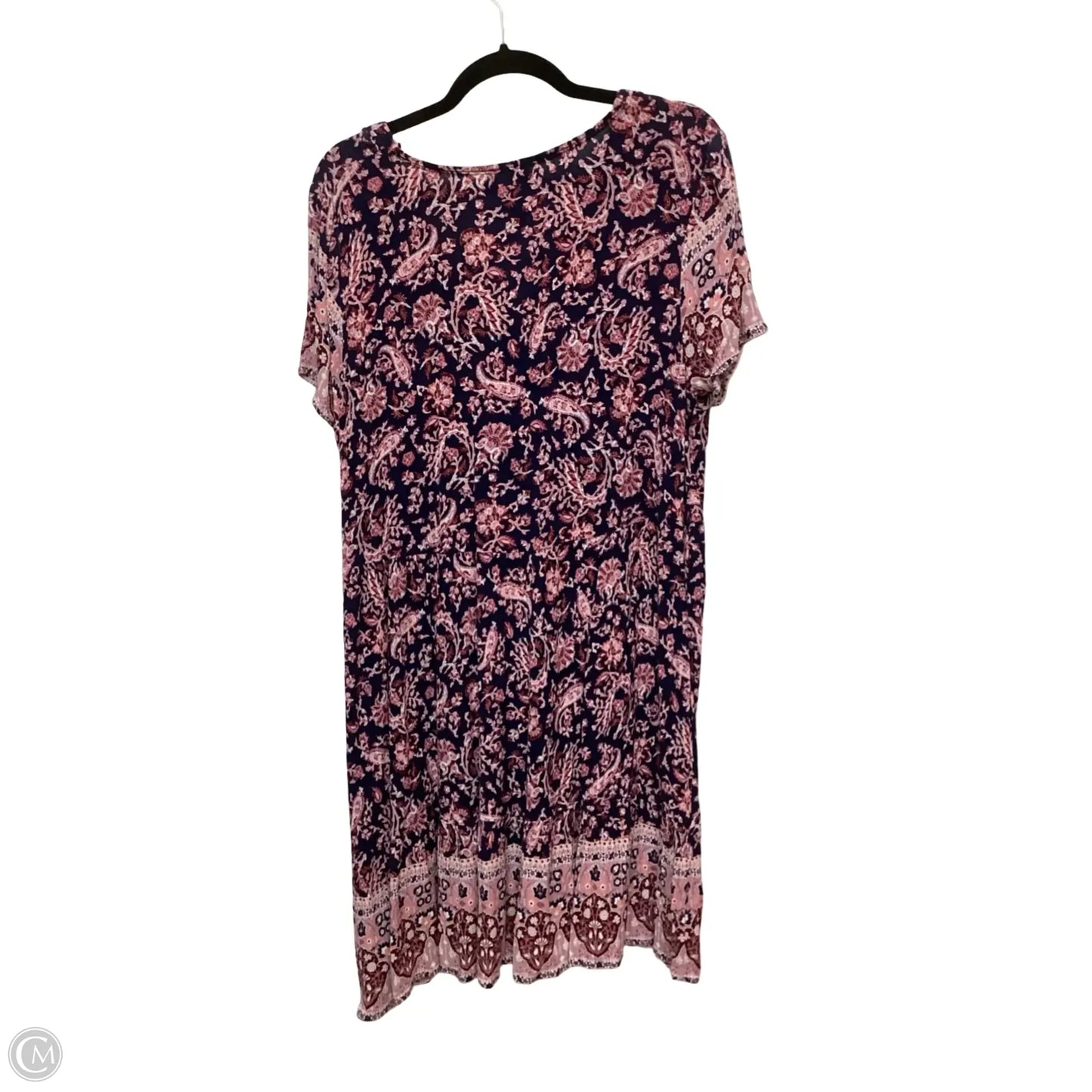 Dress Casual Short By Knox Rose In Geometric Pattern, Size: L