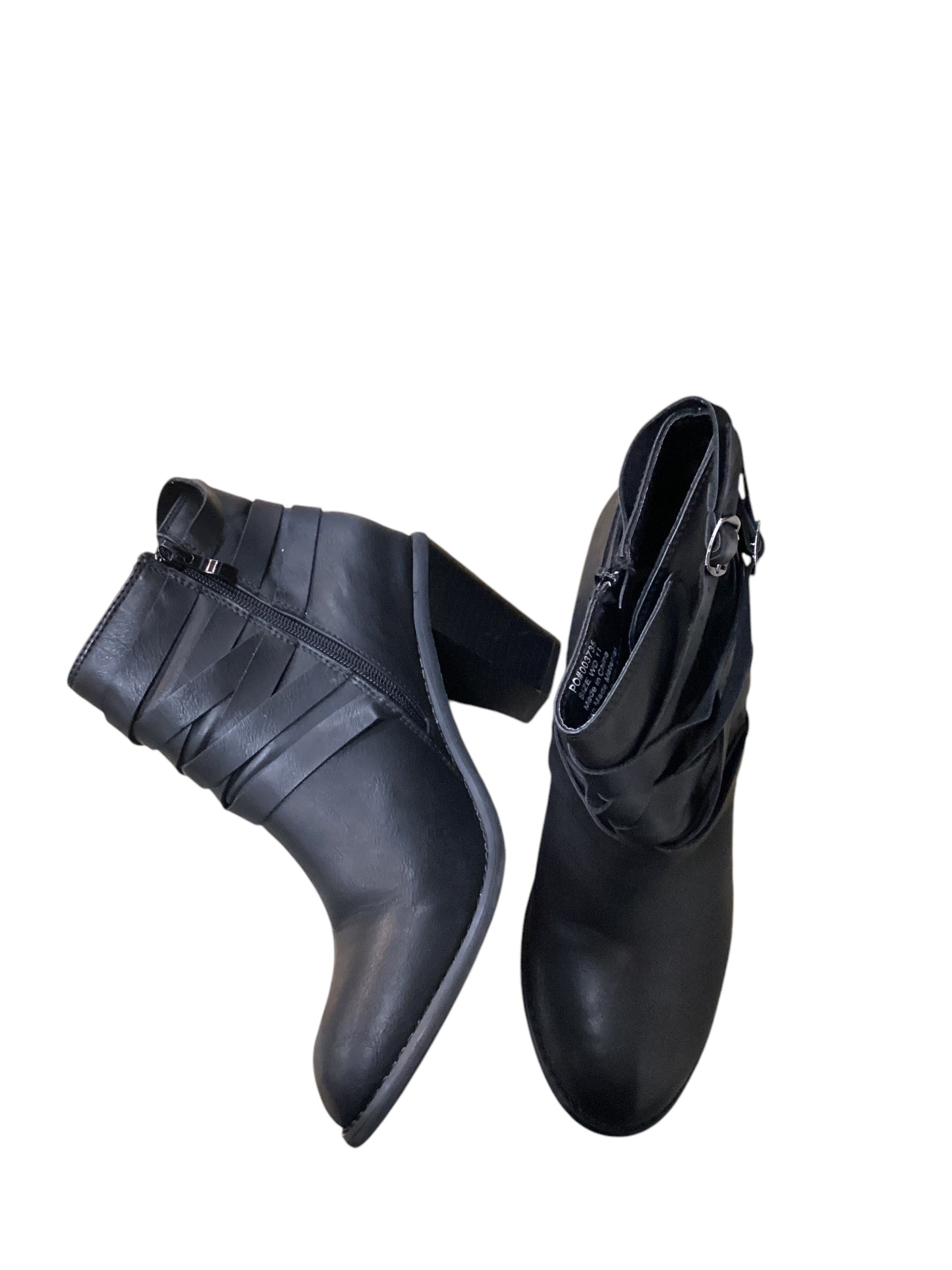 Boots Ankle Heels By Clothes Mentor In Black, Size: 11