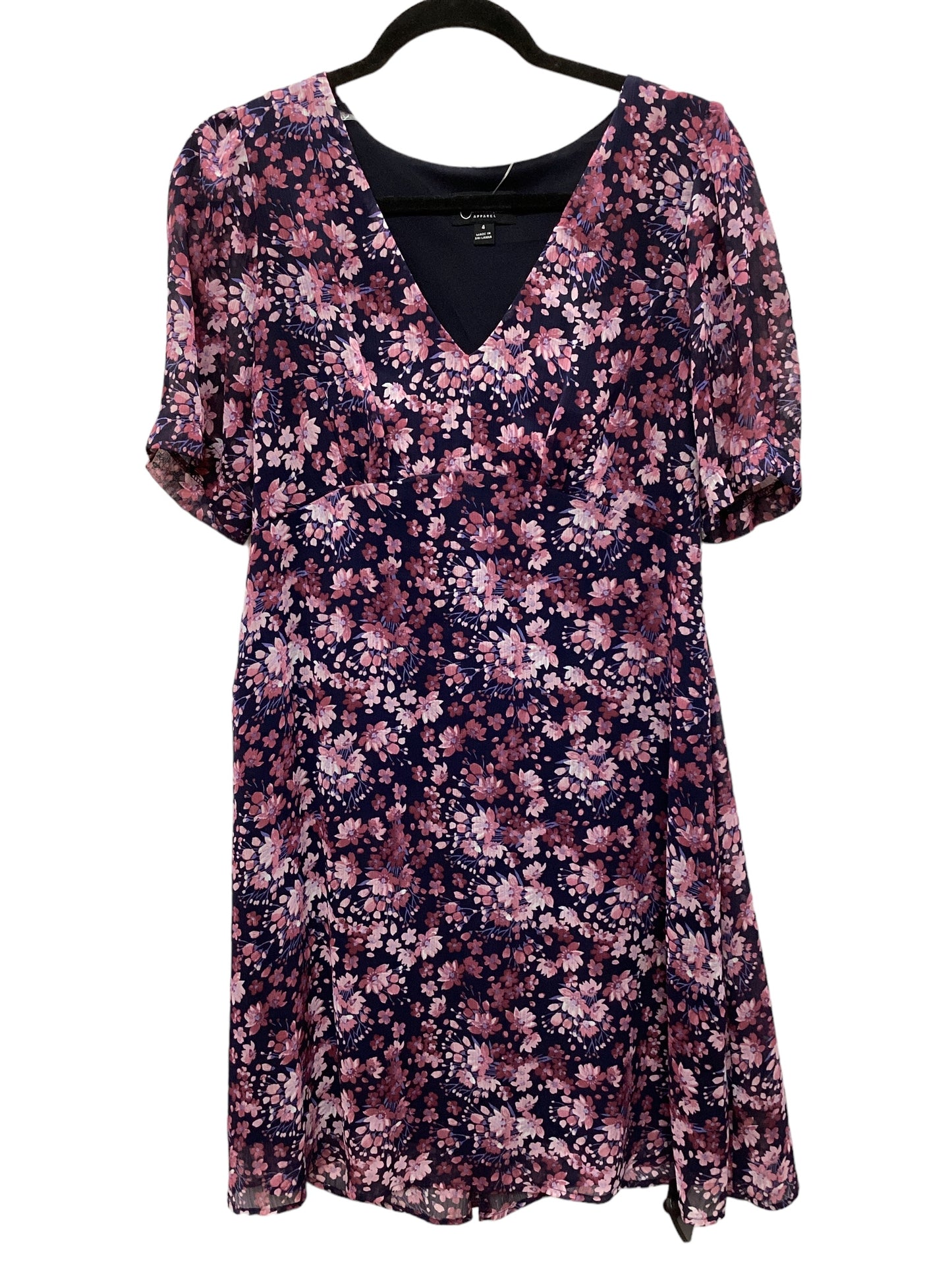 Purple Dress Casual Short Connected Apparel, Size 4