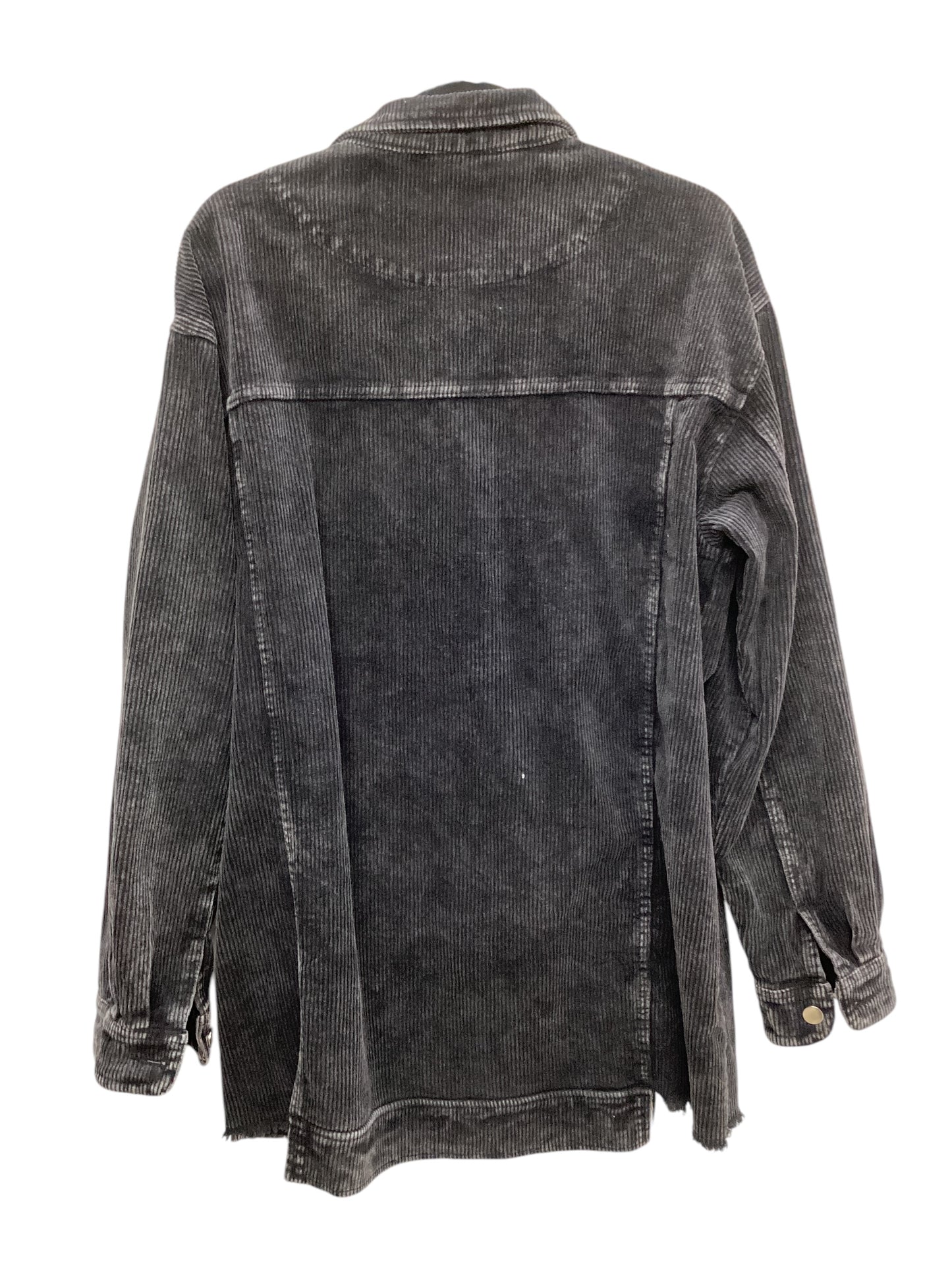 Jacket Shirt By Clothes Mentor In Black, Size: Xl