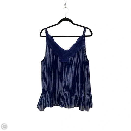 Top Sleeveless By Chicos In Blue, Size: Xl
