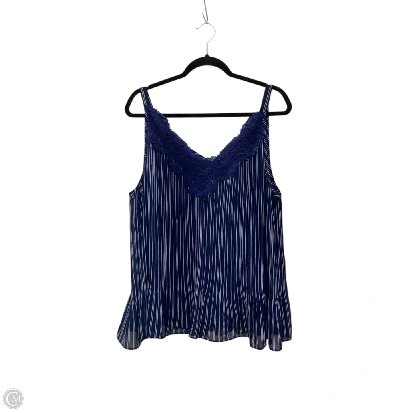 Top Sleeveless By Chicos In Blue, Size: Xl