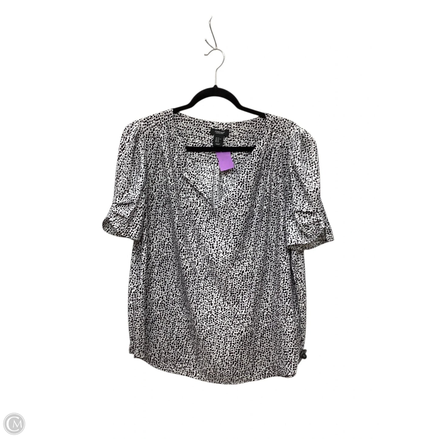 Top Short Sleeve By Jones And Co In Black, Size: Xl