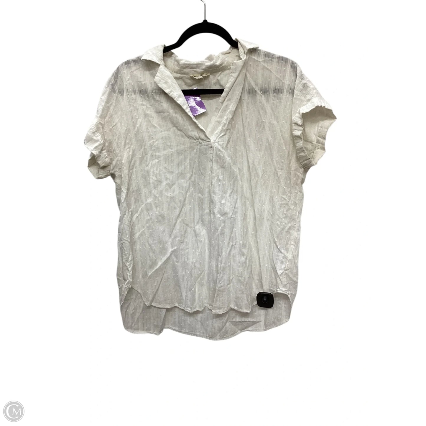 Top Short Sleeve By Jane And Delancey In White, Size: M