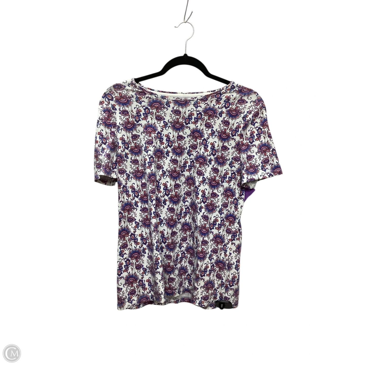 Top Short Sleeve By Talbots In Multi-colored, Size: M