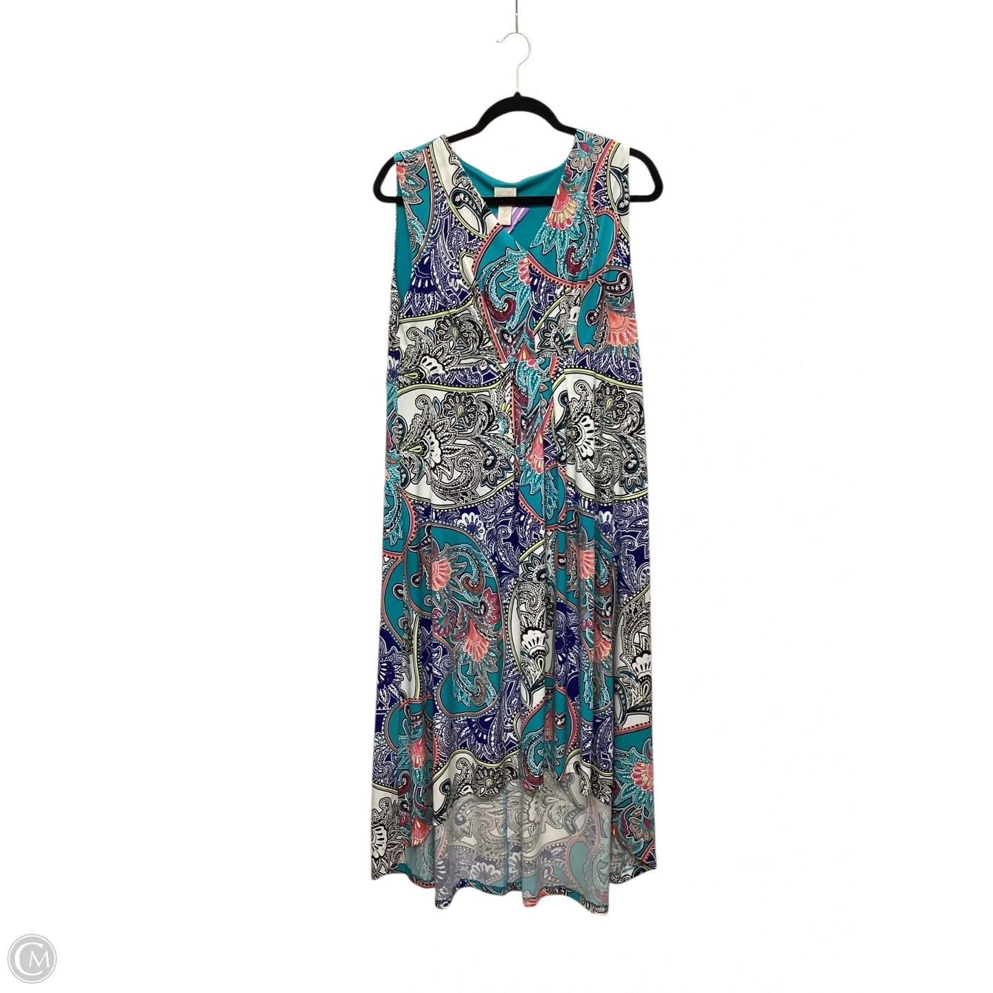 Dress Casual Maxi By Chicos In Blue, Size: L