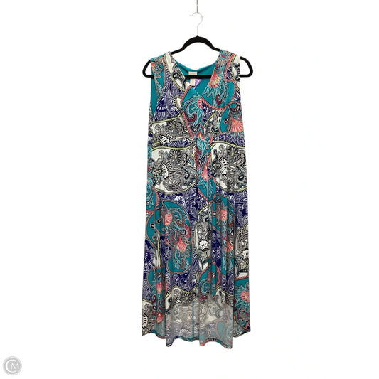 Dress Casual Maxi By Chicos In Blue, Size: L