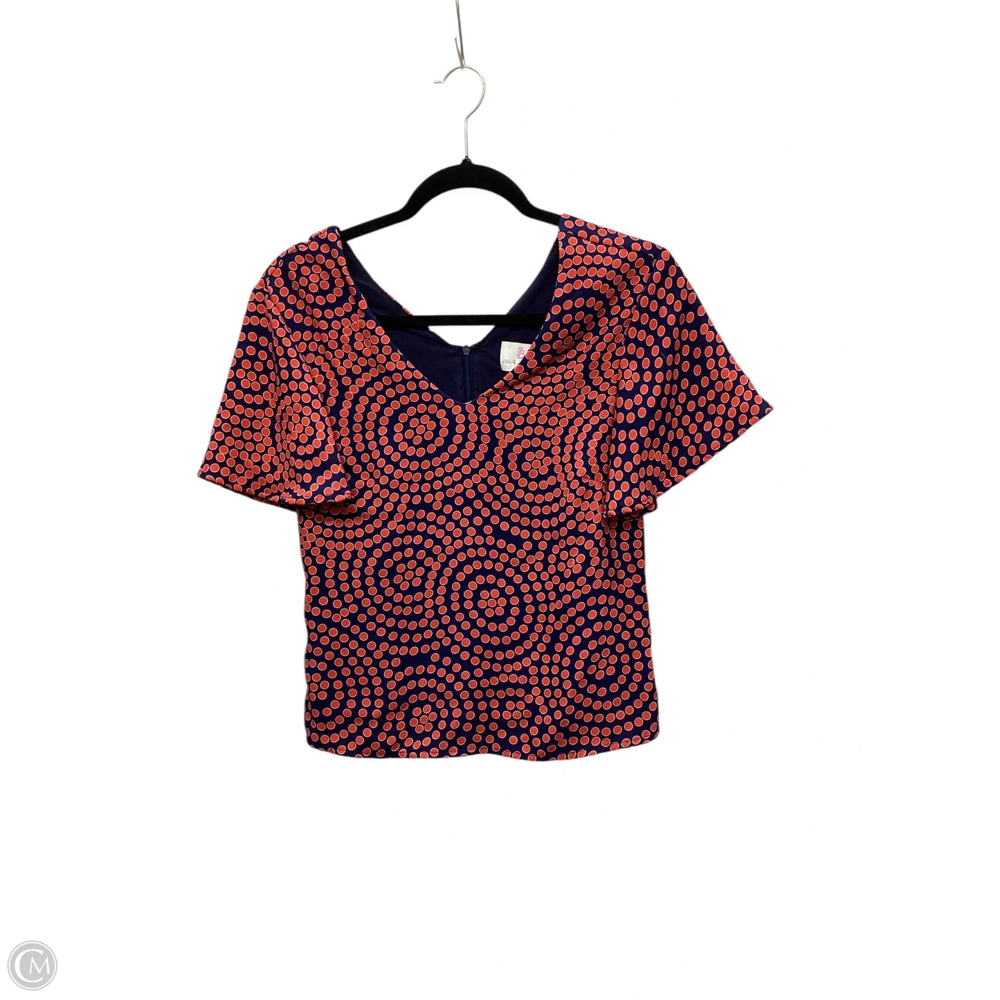 Top Short Sleeve By Julie Brown In Polkadot Pattern, Size: Xs