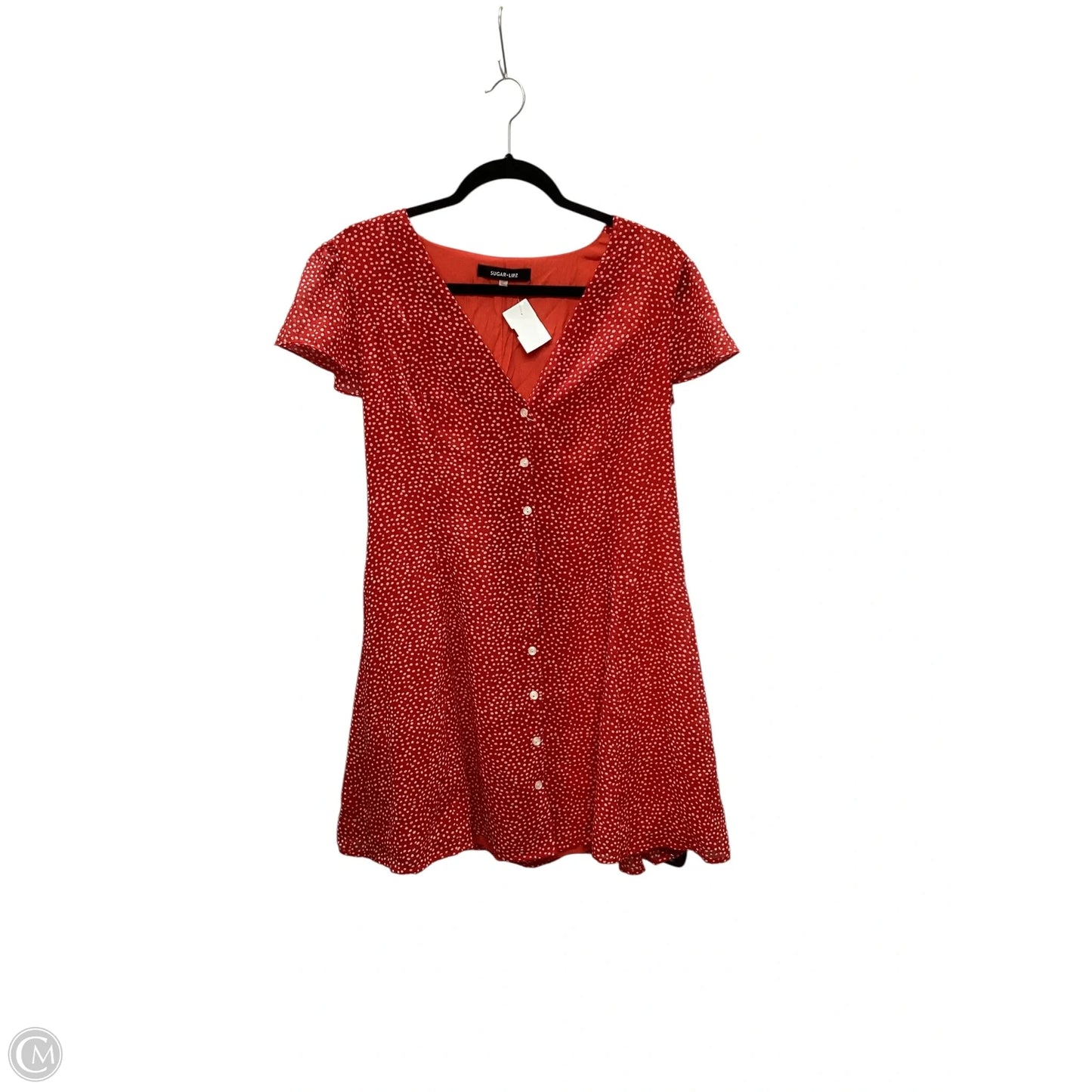 Dress Casual Short By Sugar Lips In Red, Size: M