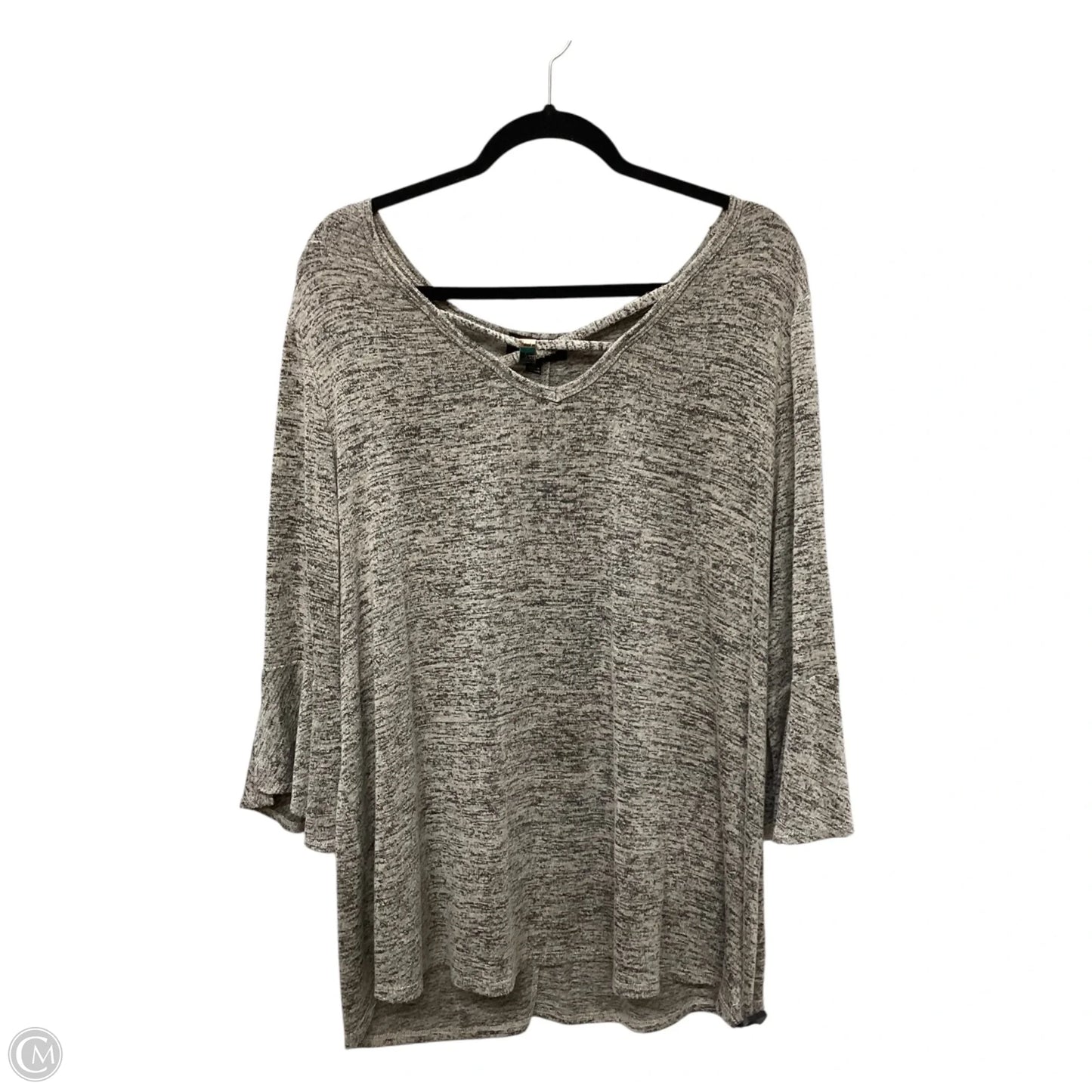 Top Long Sleeve By Naif In Grey, Size: 3x