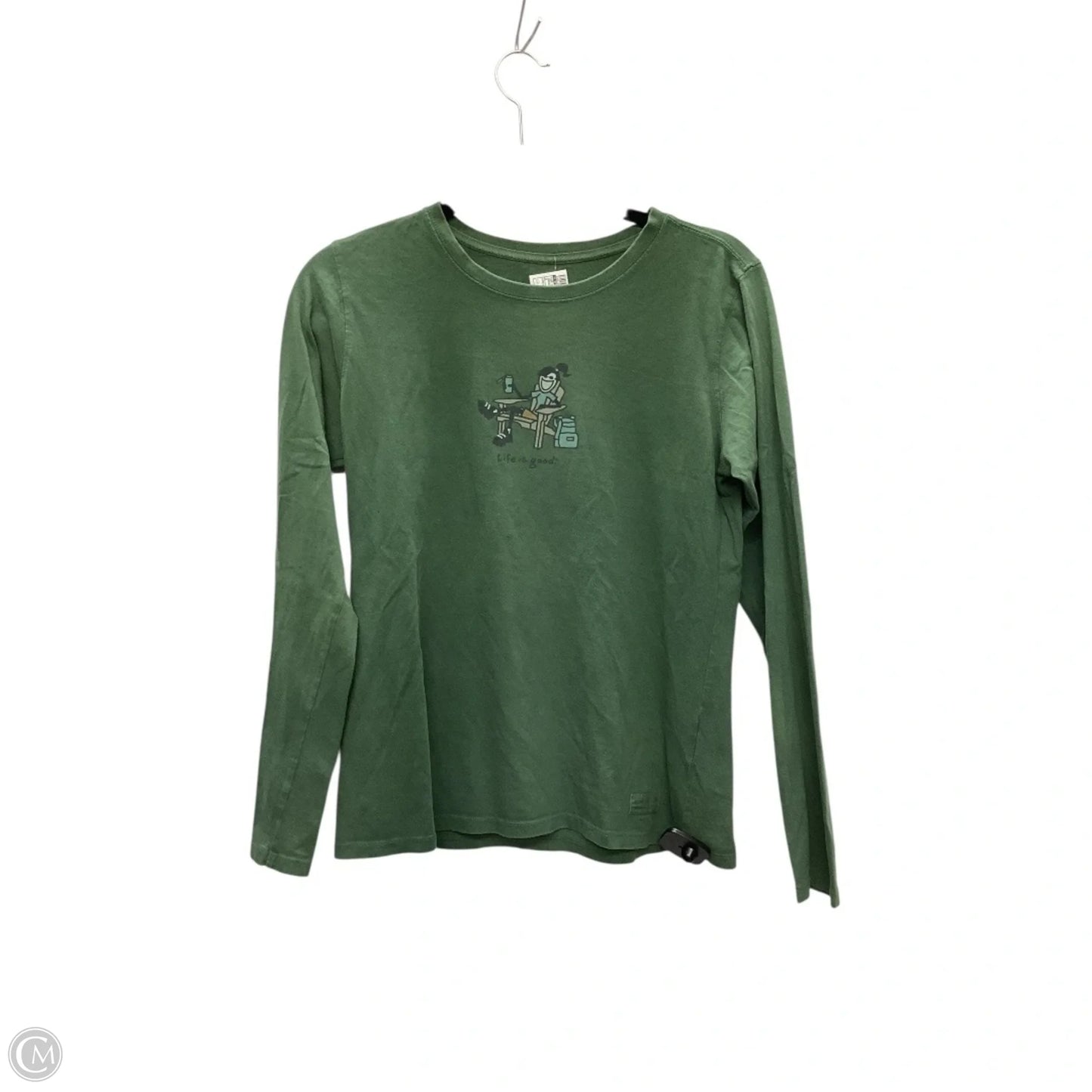 Top Long Sleeve Basic By Life Is Good In Green, Size: S