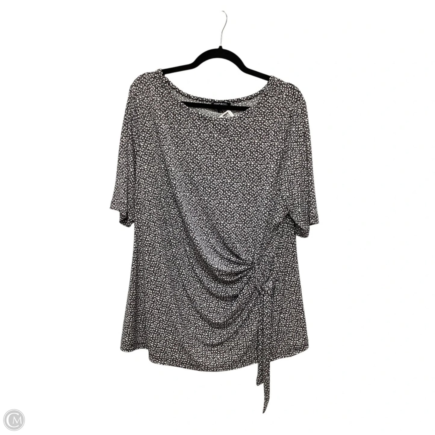 Top Short Sleeve By George In Black, Size: Xl