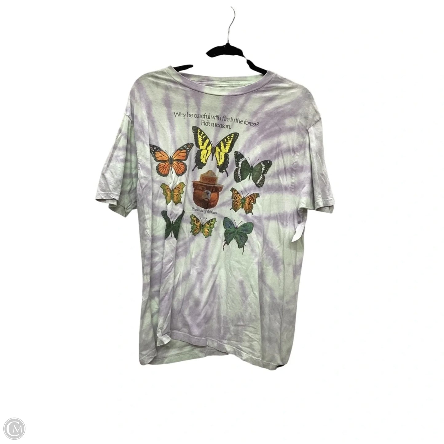 Top Short Sleeve By Clothes Mentor In Tie Dye Print, Size: L