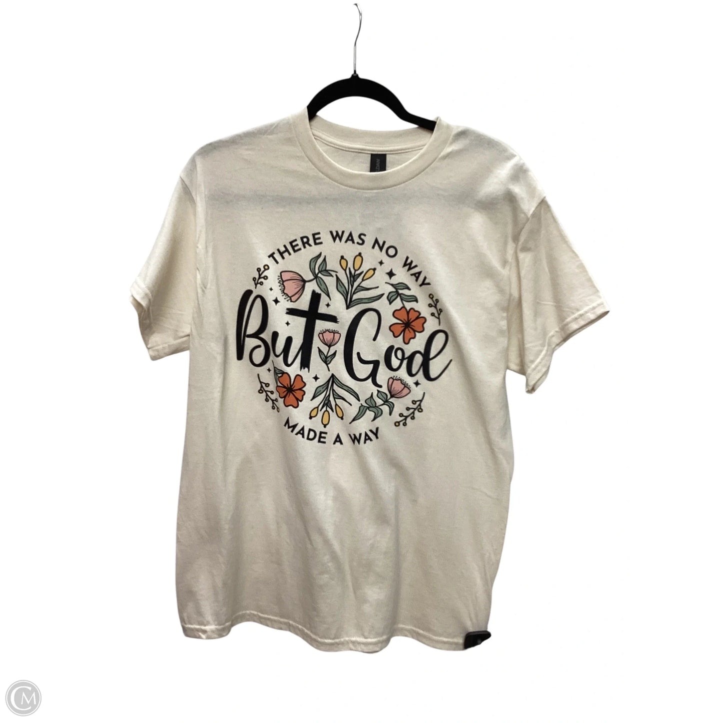 Top Short Sleeve Basic By Gildan In Cream, Size: M