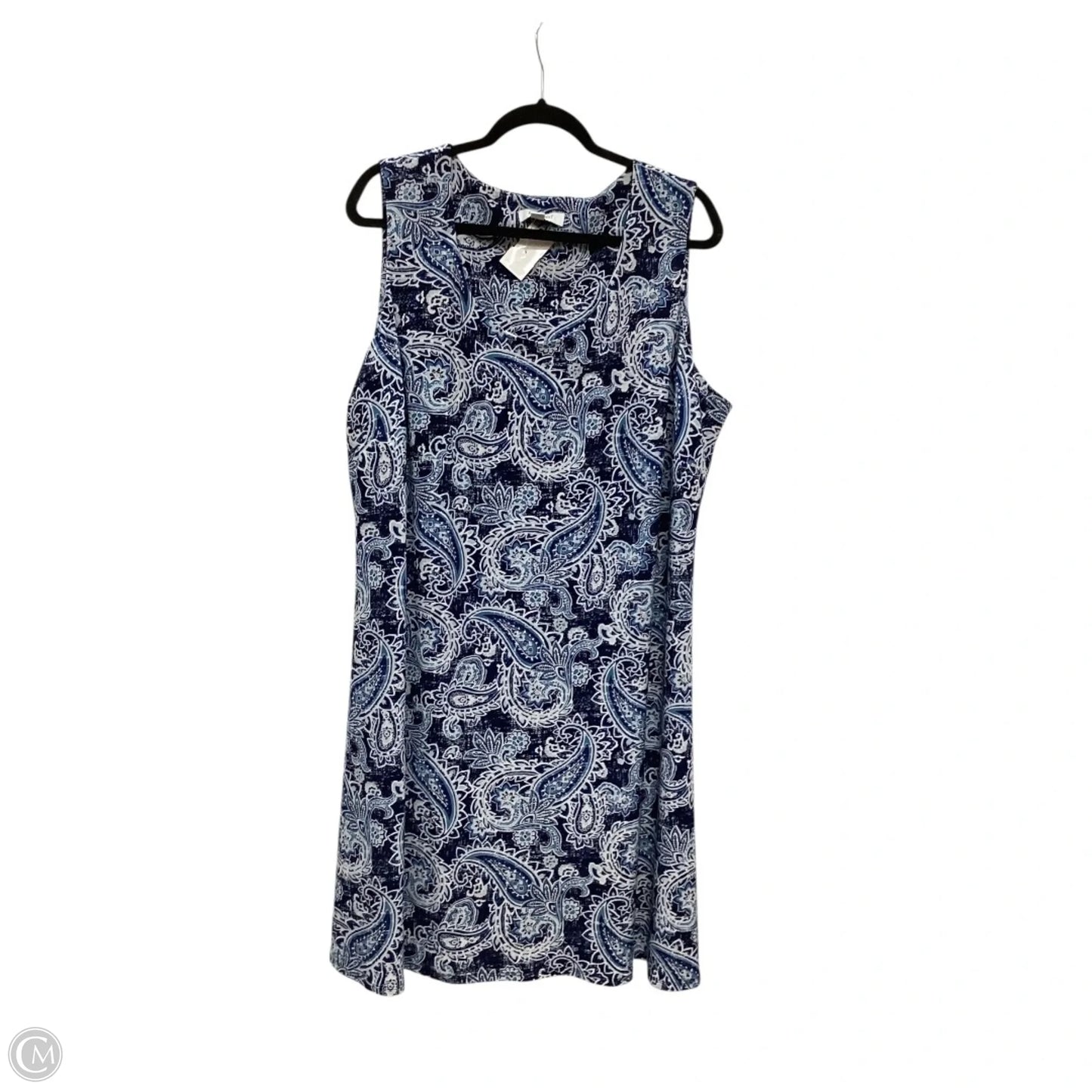 Dress Casual Midi By Nine West Apparel In Blue, Size: 2x