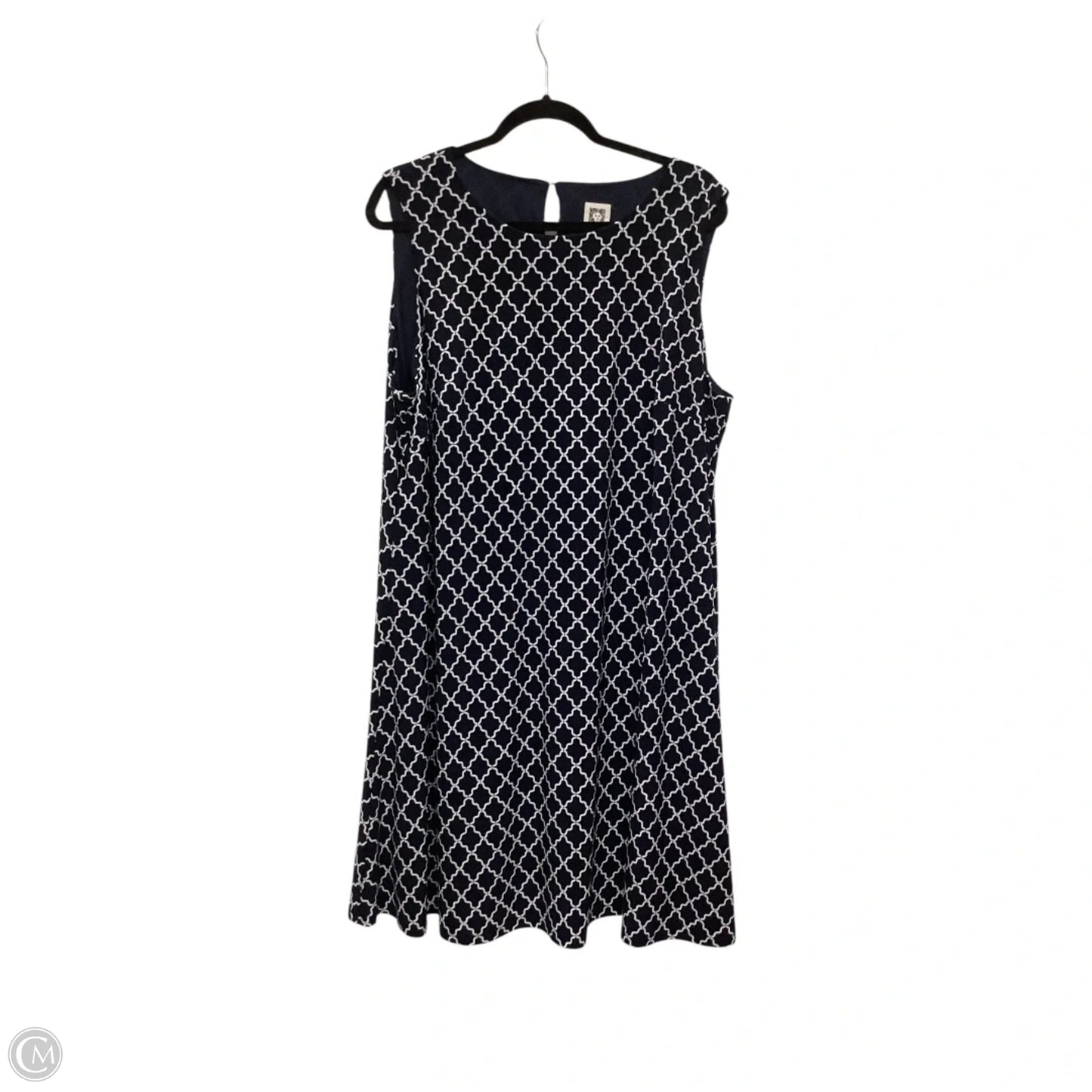 Dress Work By Anne Klein In Blue, Size: Xxl