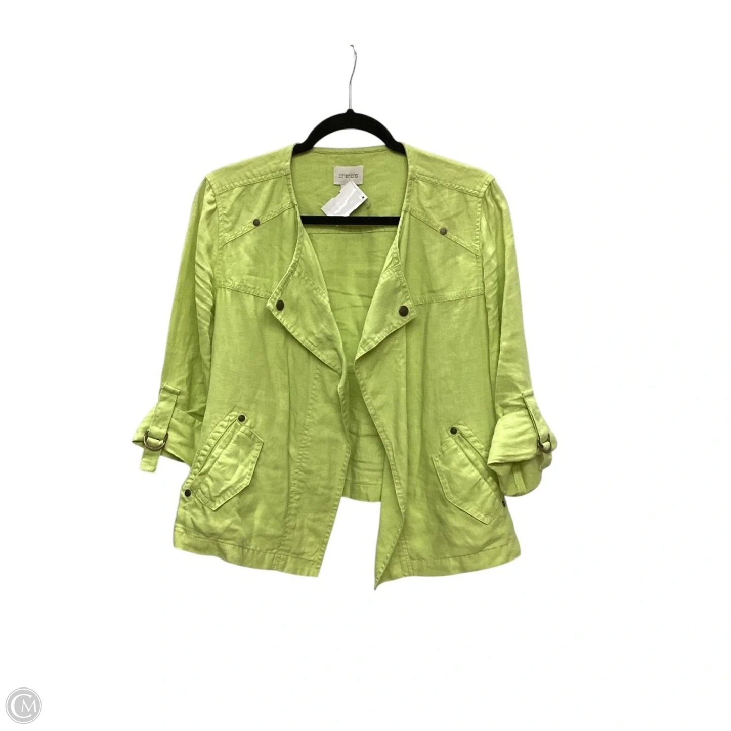 Top Short Sleeve By Chicos In Green, Size: M