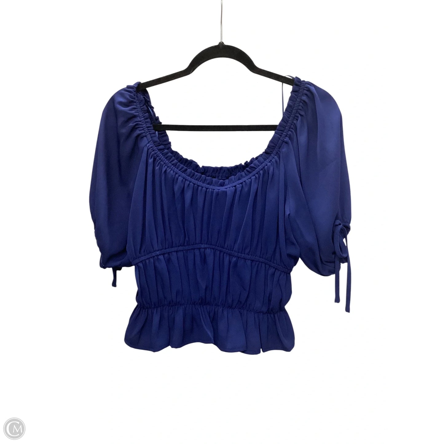 Top Short Sleeve By Sugar Lips In Blue, Size: M