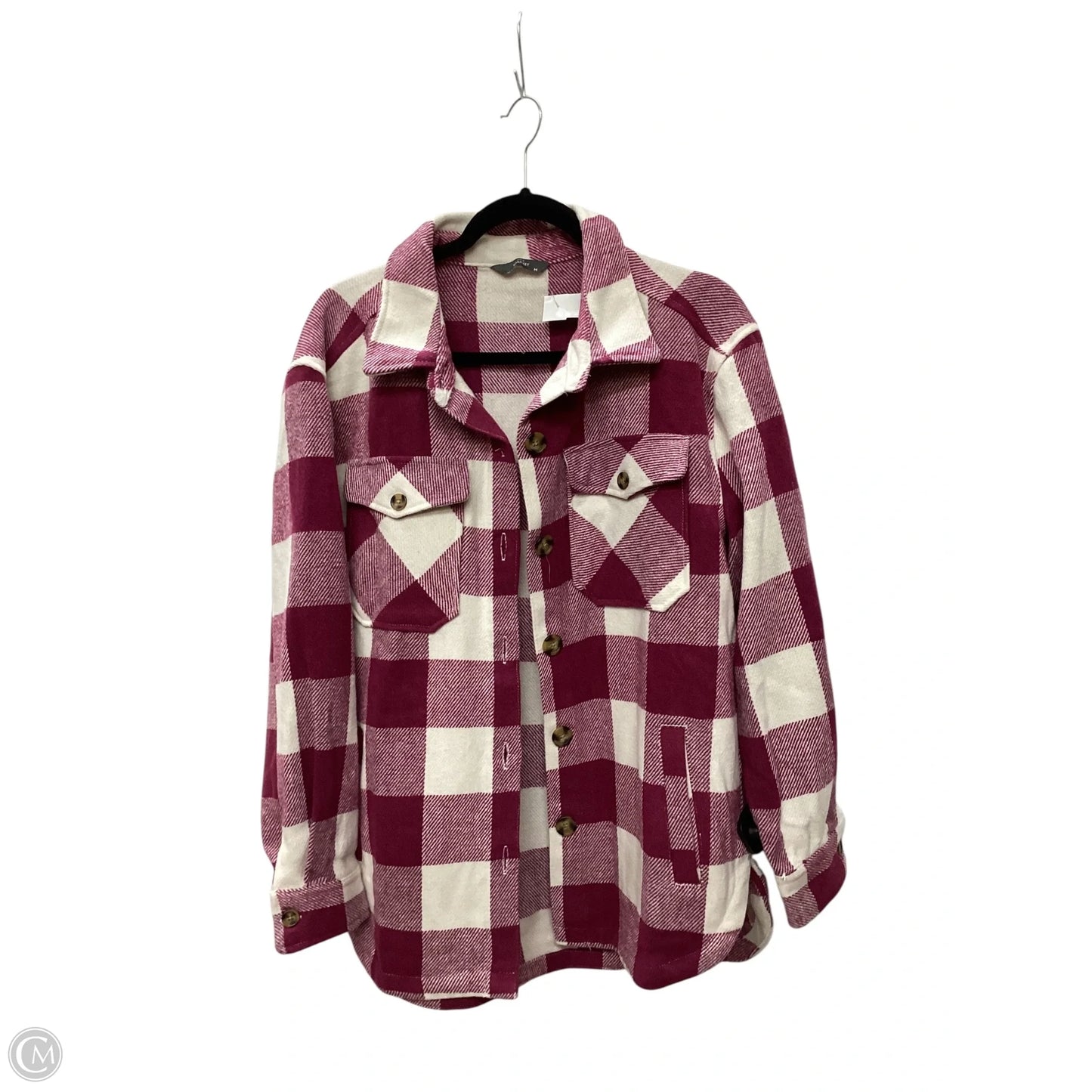 Jacket Shirt By Members Mark In Purple, Size: M