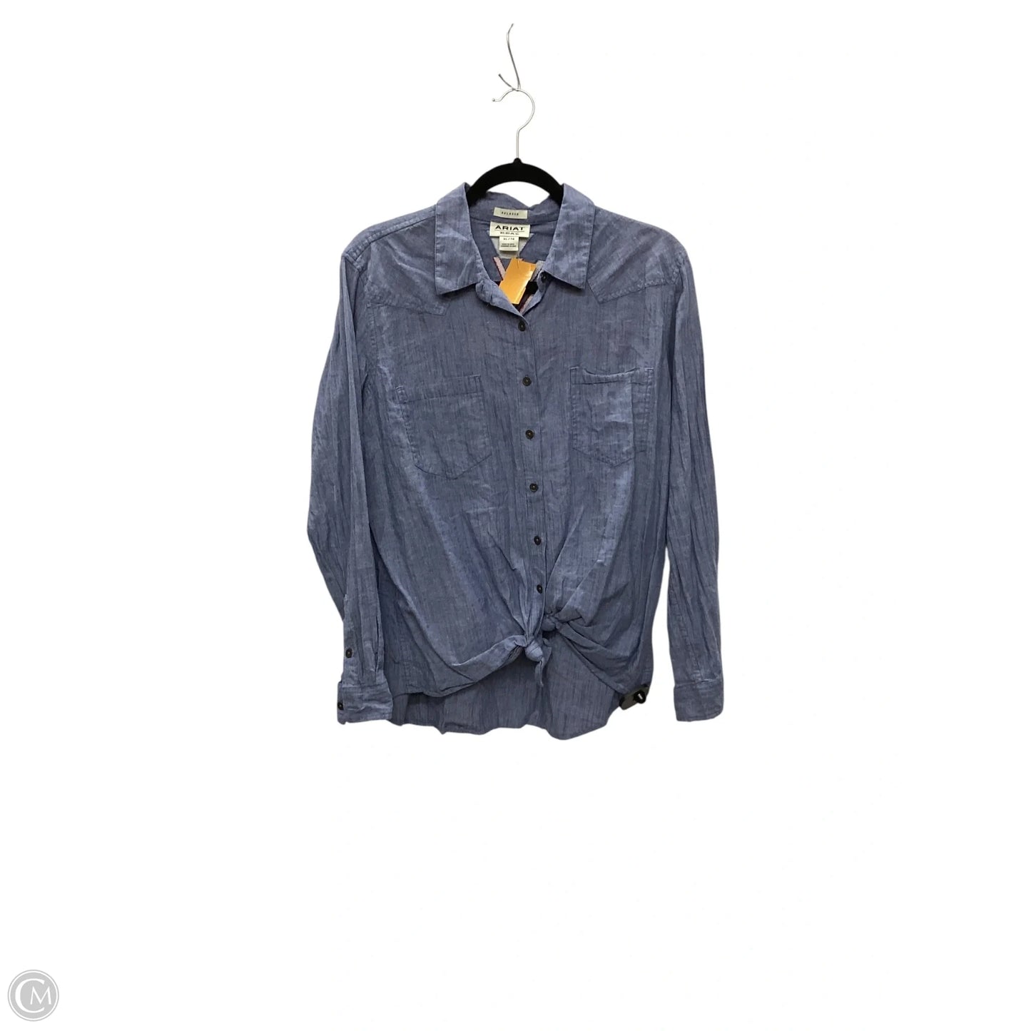 Top Long Sleeve By Ariat In Blue, Size: Xl