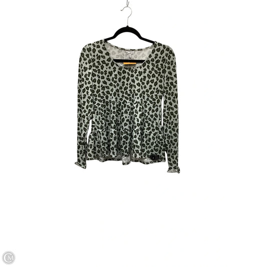 Top Long Sleeve By Love Fire In Animal Print, Size: M