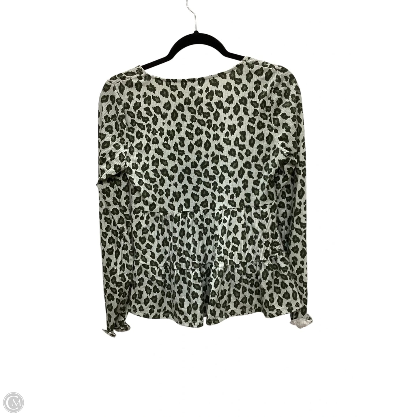 Top Long Sleeve By Love Fire In Animal Print, Size: M