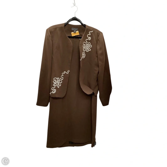 Top 2pc Long Sleeve By Clothes Mentor In Brown, Size: Xl