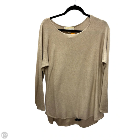 Top Long Sleeve Basic By Michael By Michael Kors In Beige, Size: M