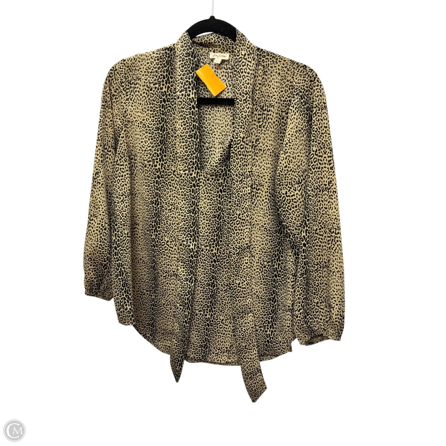 Blouse Long Sleeve By Lily White In Animal Print, Size: L