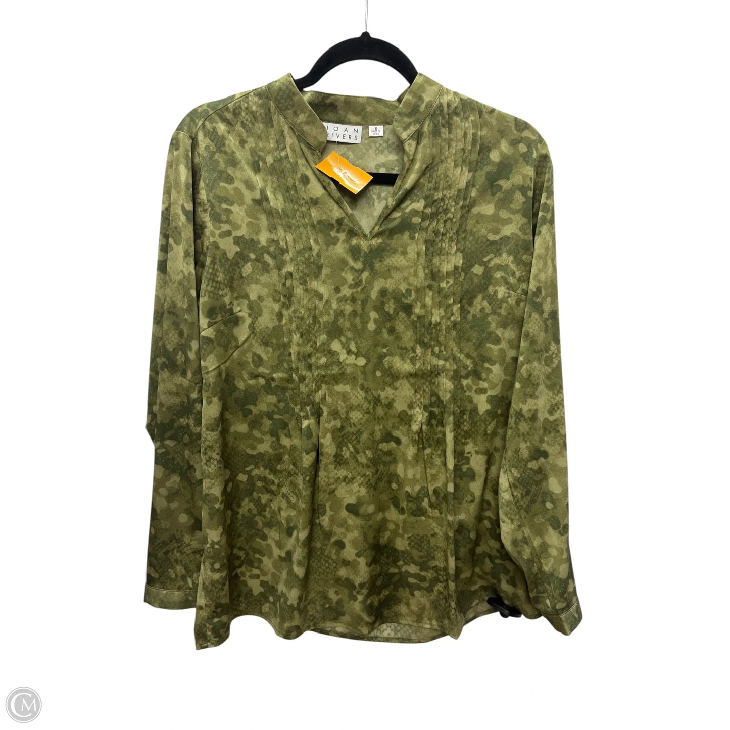 Blouse Long Sleeve By Joan Rivers In Green, Size: S