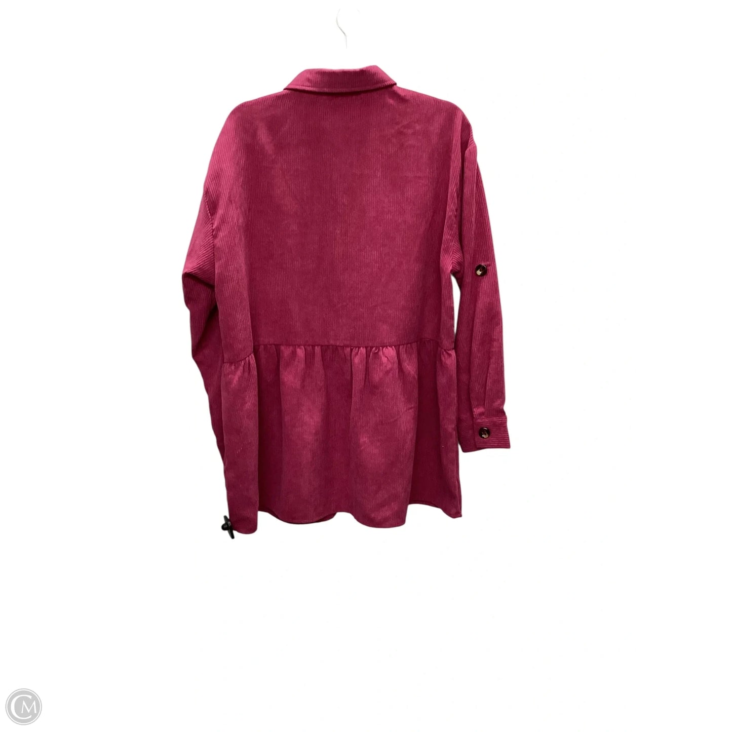 Jacket Shirt By First Love In Purple, Size: L