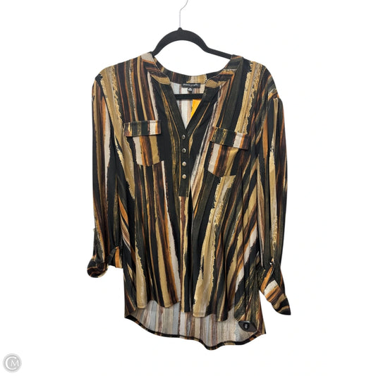 Blouse Long Sleeve By Clothes Mentor In Multi-colored, Size: Xl