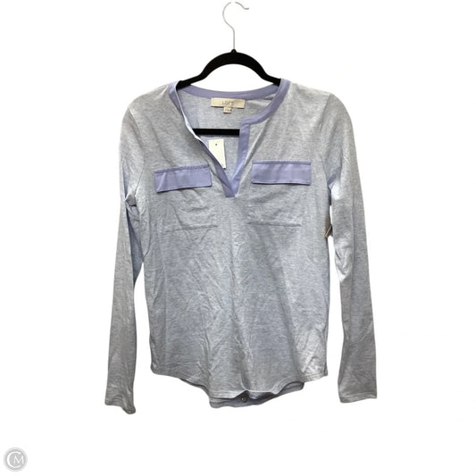 Top Long Sleeve By Loft In Blue, Size: S