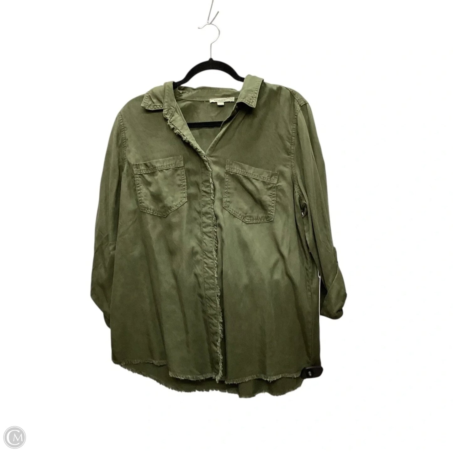 Top Long Sleeve By Chicos In Green, Size: L