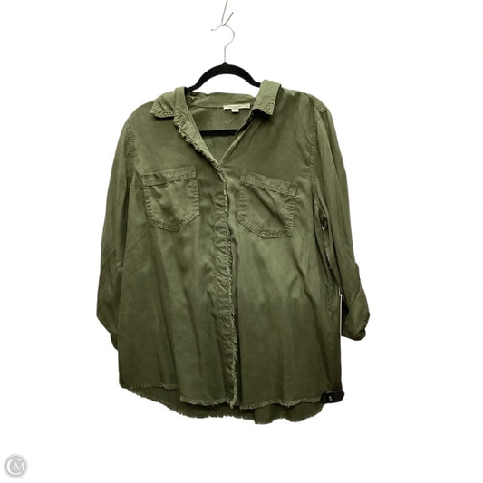Top Long Sleeve By Chicos In Green, Size: L