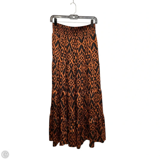 Skirt Maxi By Chicos In Blue & Orange, Size: S