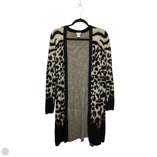 Cardigan By Chicos In Animal Print, Size: M