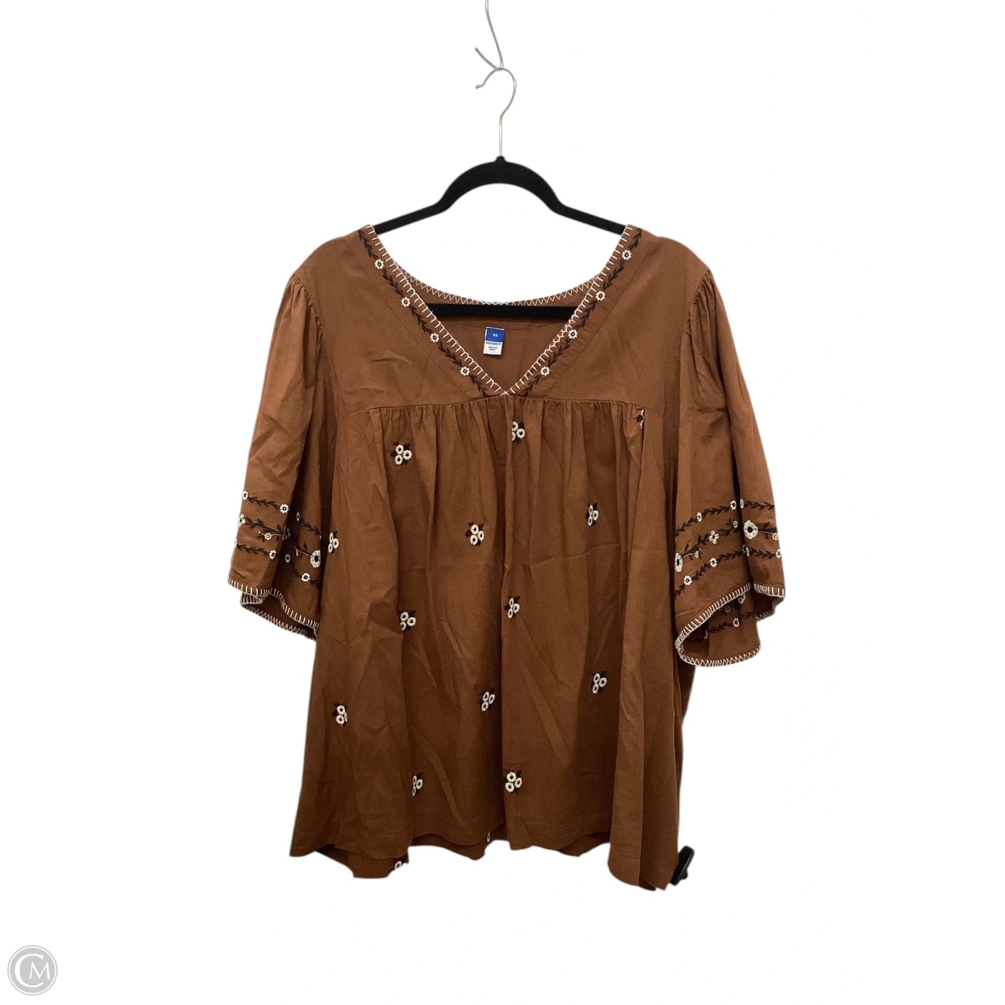 Top Short Sleeve By Old Navy In Brown, Size: 2x