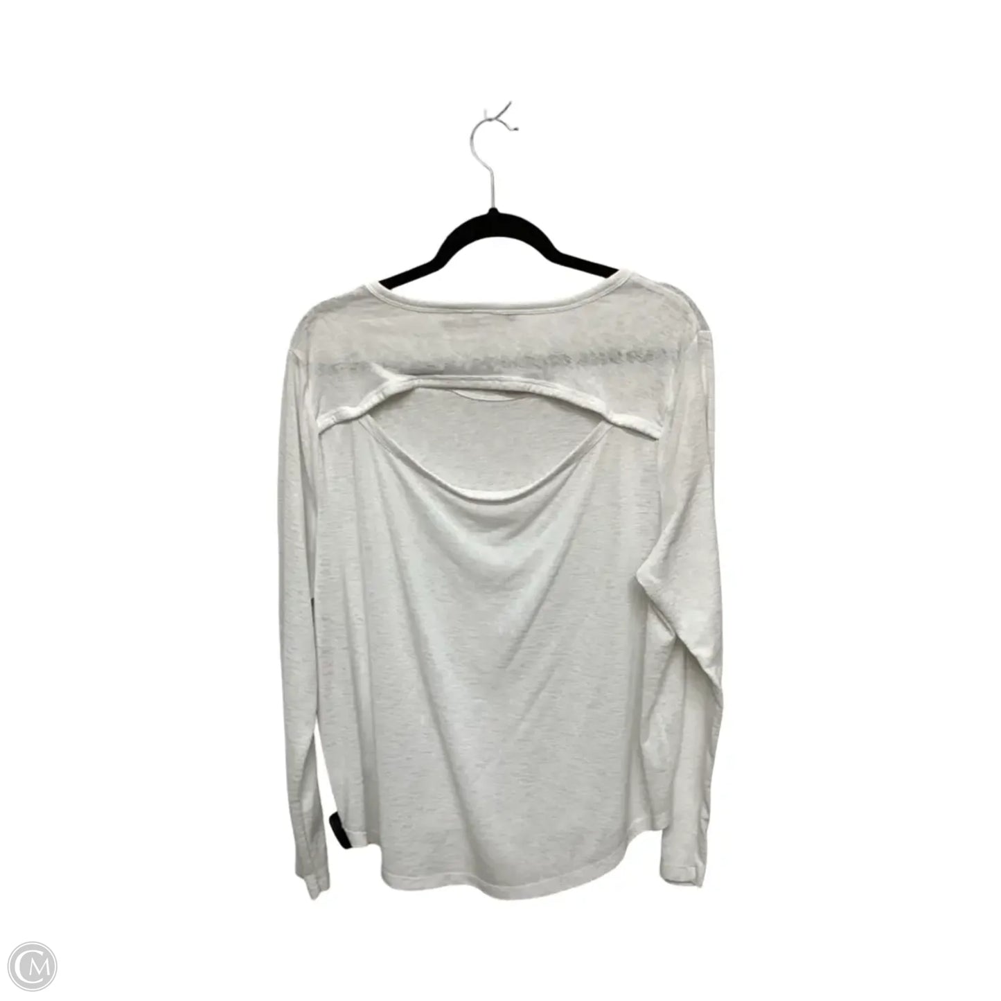 Athletic Top Long Sleeve Crewneck By Athleta In White, Size: Xl