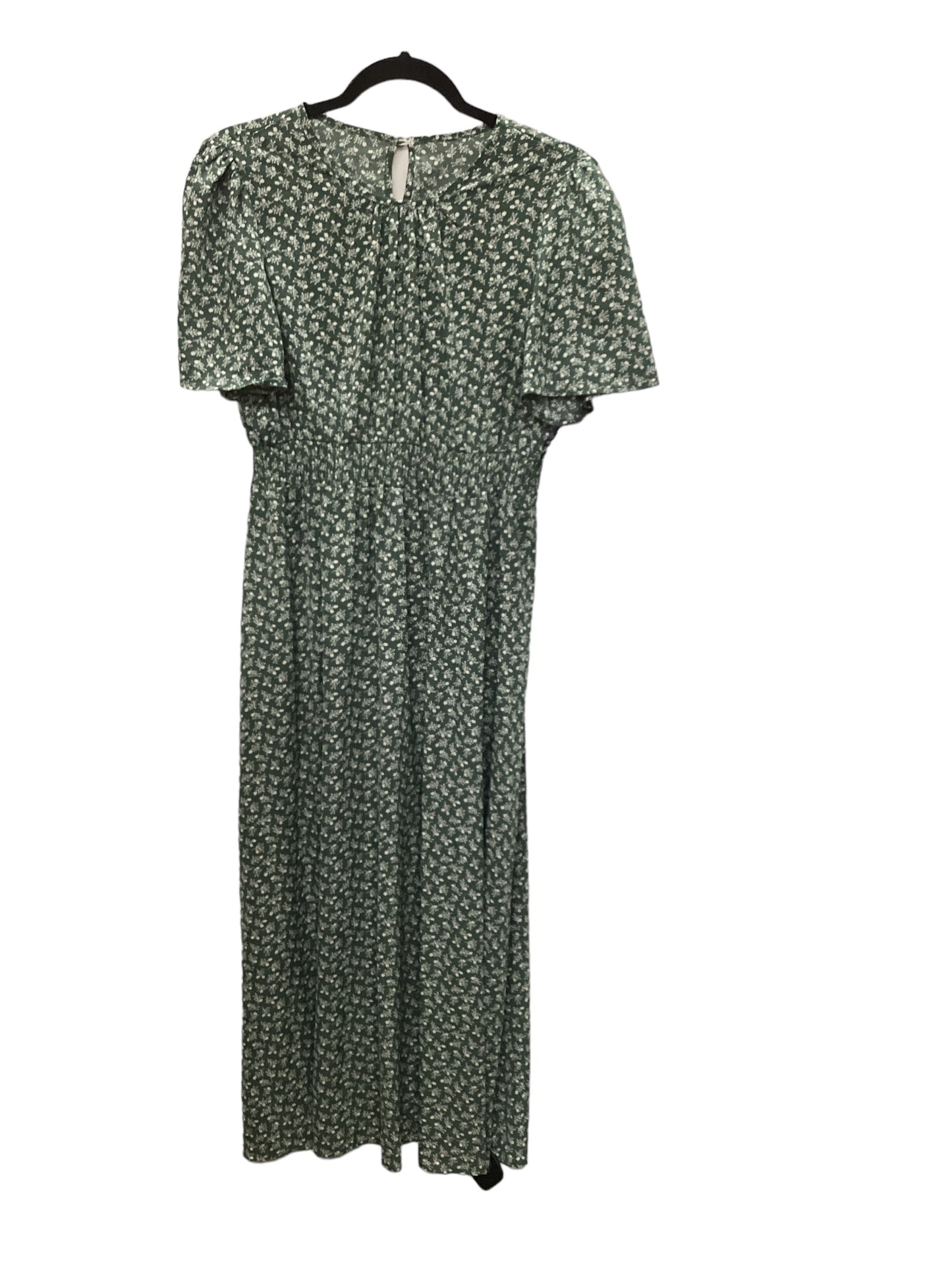 Green Dress Casual Maxi Shein, Size L