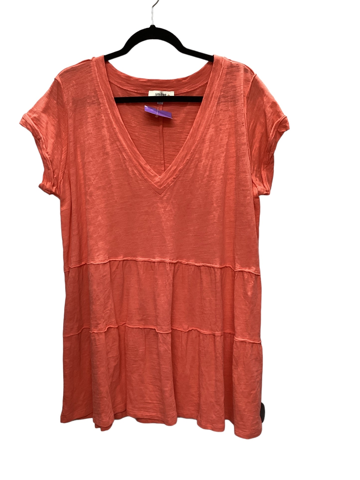 Coral Top Short Sleeve Umgee, Size Xl