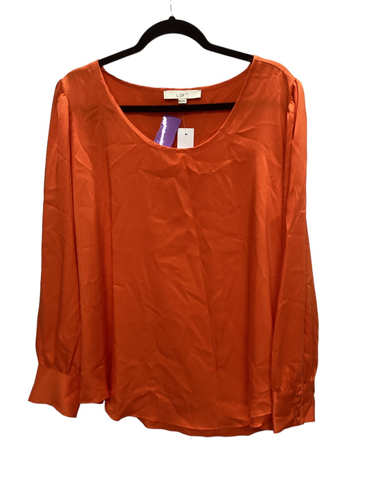 Orange Top Long Sleeve Loft, Size Xl