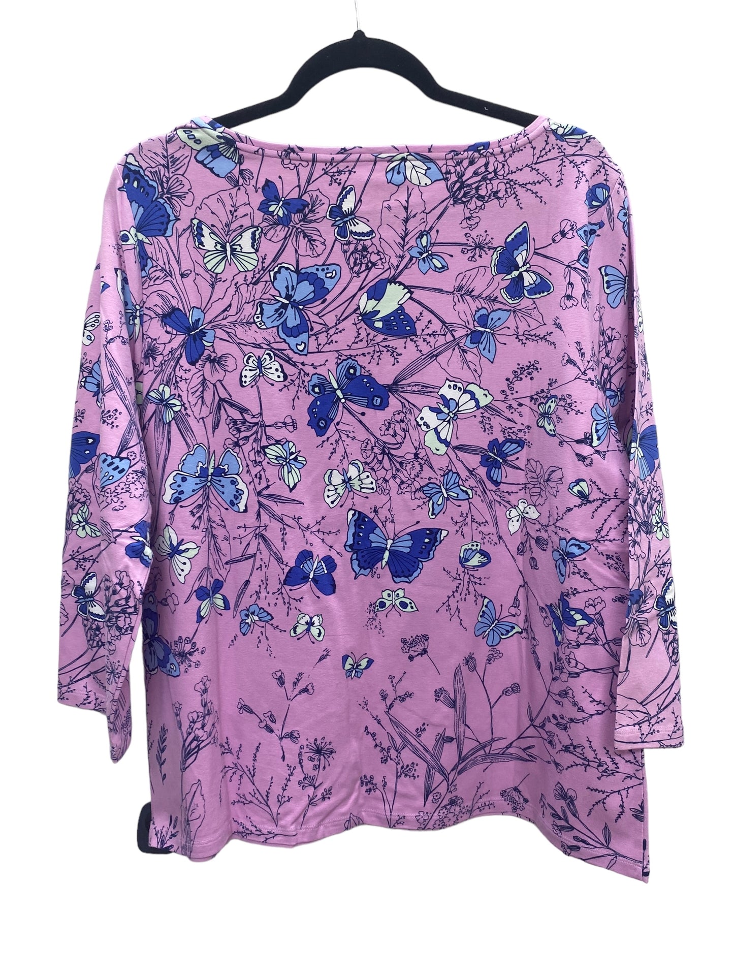 Top Long Sleeve By Talbots In Purple, Size: Xl