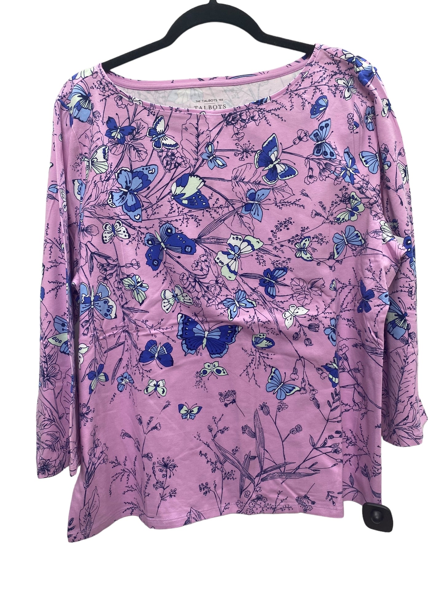 Top Long Sleeve By Talbots In Purple, Size: Xl