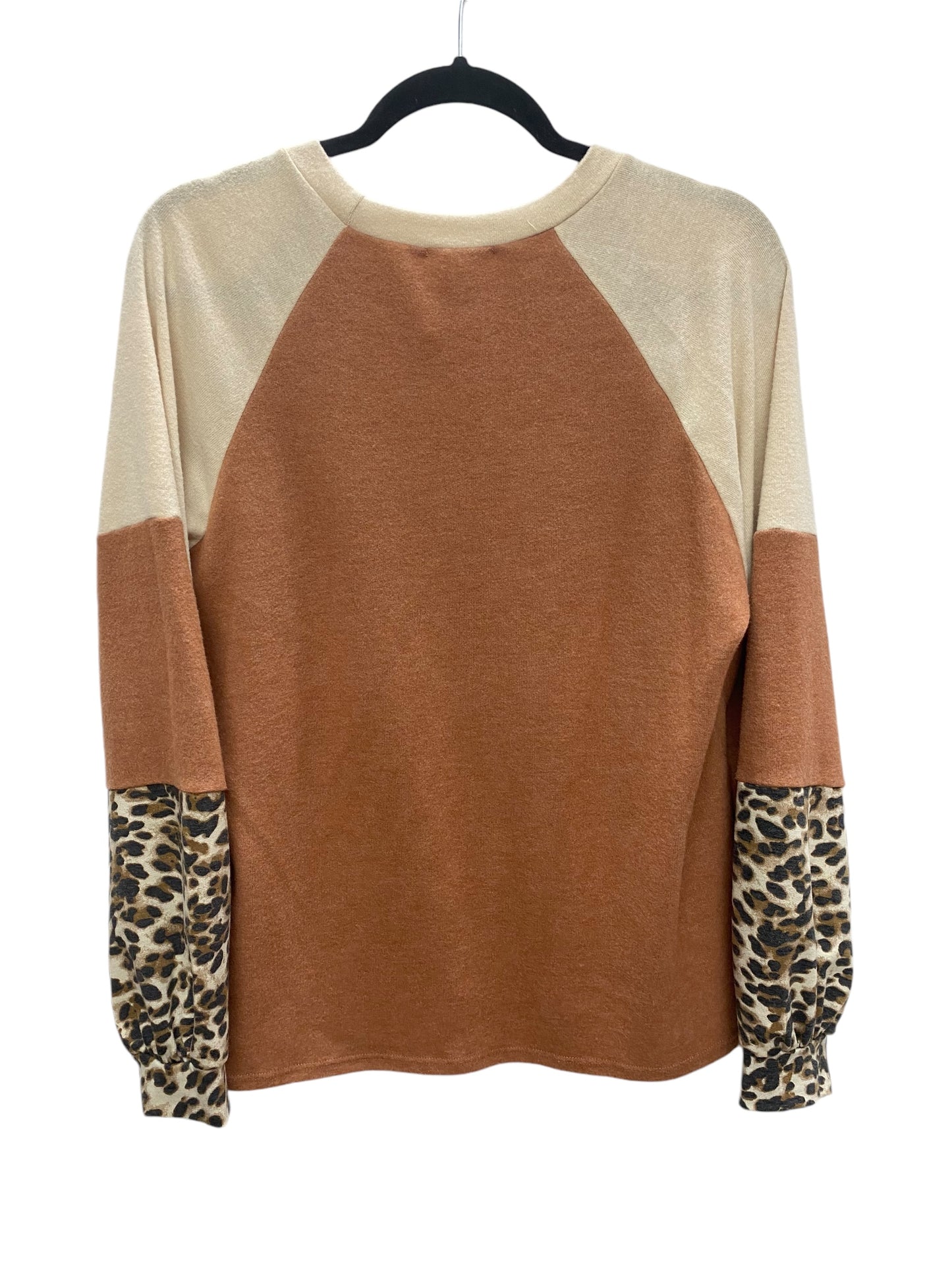 Top Long Sleeve By Cotton Bleu In Orange, Size: S