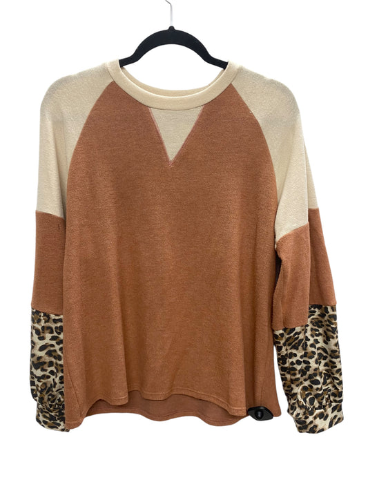 Top Long Sleeve By Cotton Bleu In Orange, Size: S