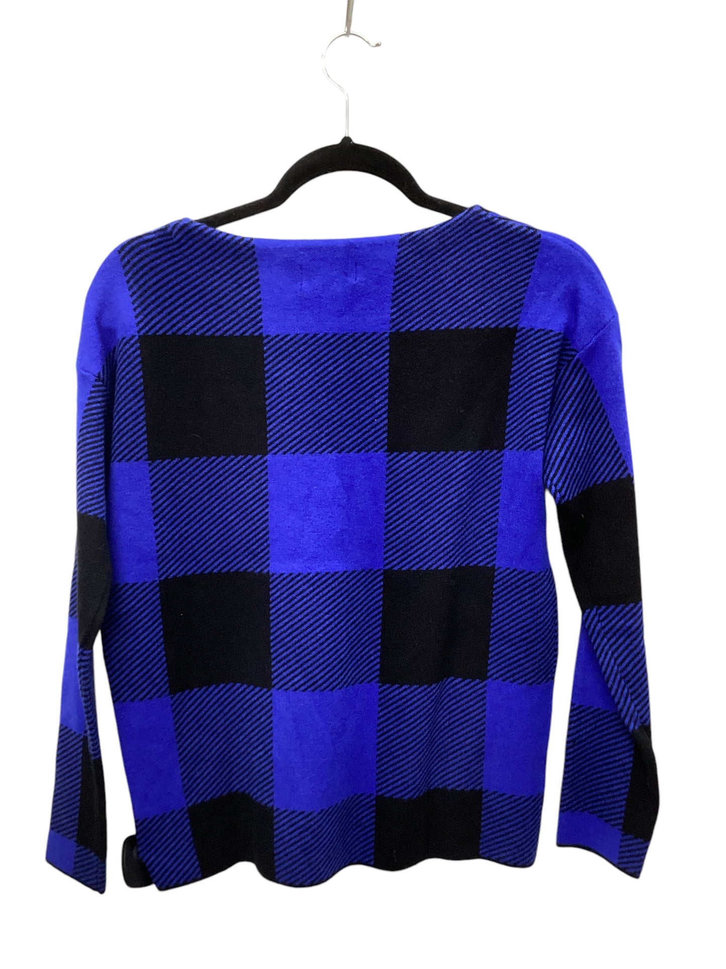 Sweater By Jones And Co In Black & Blue, Size: Xs